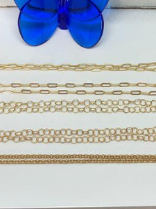 #304 Necklaces/Chains- Oval Link Chain Matte Gold