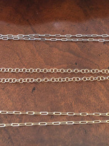 #11 Necklaces/Chains- Oval Link Chain Rhodium Silver